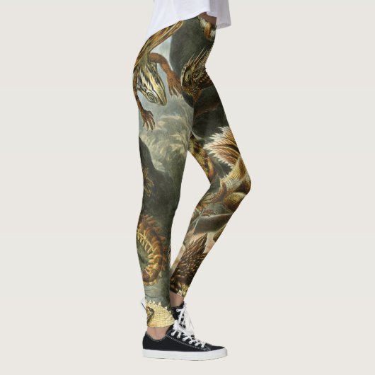 Alte Modeillustration Lacertilia Ernst Haeckels Leggings (Rechts)