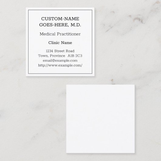 Alte modische Berufliche Visitenkarte (Vorne/Hinten)