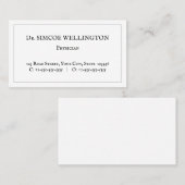 Alte modische Berufliche Visitenkarte (Vorne/Hinten)