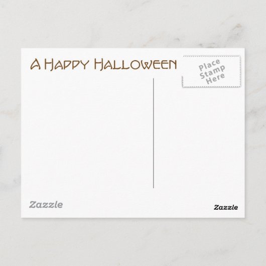 Alte modische Halloween-Hexe Postkarte (Rückseite)