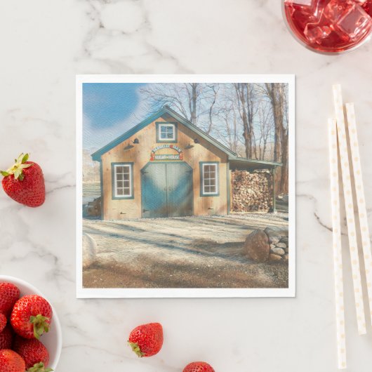 Alte modische Mapele Sugar Shack Serviette (Beispiel)