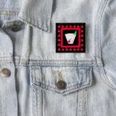 Alte modische Retro Drink Red Cherries auf schwarz Button (Beispiel)