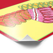 Alte modische Ribbon Candy WeihnachtsIllustration Fotodruck (Ecke)