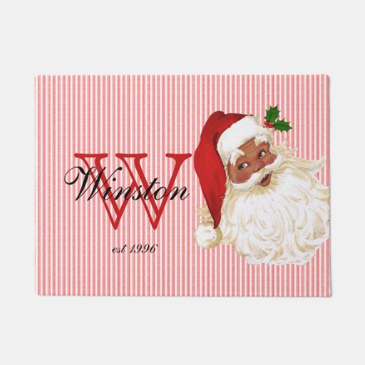 Alte modische Santa Claus Monogram Doormat Fußmatte (Vorderseite)