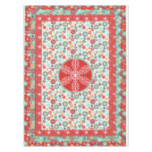 Alte modische skandinavische Retro-Schneeflocke Tischdecke (Vorderseite)