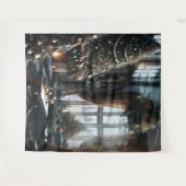 Alte modische Weihnachtslandschaft Kunst Wandteppich (Vorderseite (Horizontal))