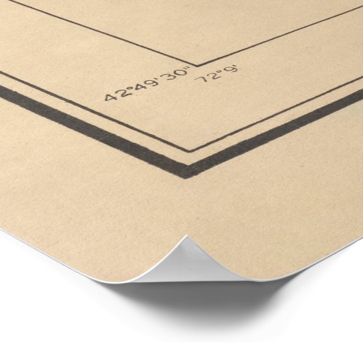 Alte Monadnock-Karte (1891) Poster (Ecke)