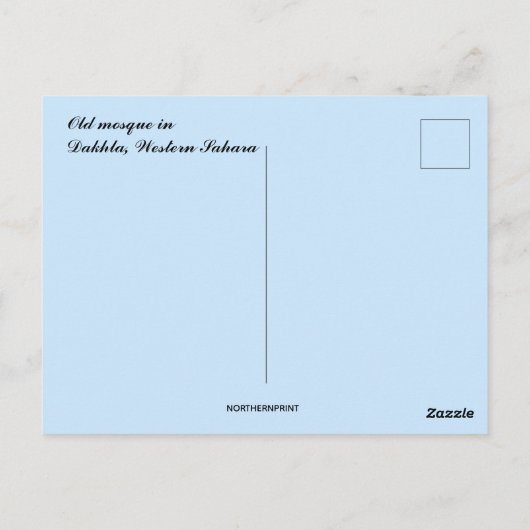 Alte Moschee in Dakhla Western Sahara Postkarte (Rückseite)