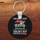 Alte Motorräder halten nicht an, wenn alt Schlüsselanhänger (Vorderseite)