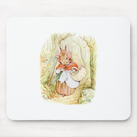 Alte Mrs Rabbit (Rotkäppchen) (B Potter) Mousepad (Vorne)