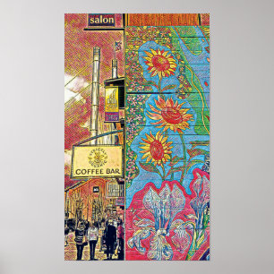 Alte Mühlbezirks-Biegung, Oregon-Kunst-Druck Poster