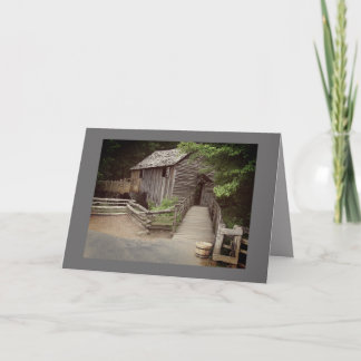 Alte Mühle am Fluss Feiertagskarte