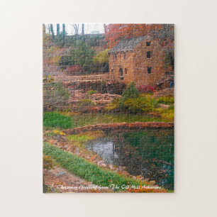 Alte Mühle Arkansas. Weihnachtsgrüße Puzzle