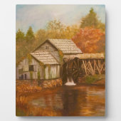 Alte Mühle im Herbst Fotoplatte (Vorderseite)