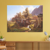 Alte Mühle im Thale bei Berchtesgaden Leinwanddruck (Insitu (Wohnzimmer))