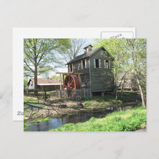 Alte Mühle und Bach Postkarte (Vorne/Hinten)