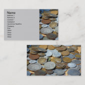 Alte Münzen1299 ALTE MÜNZEN KUPER SILVER METAL BRO Visitenkarte (Vorne/Hinten)