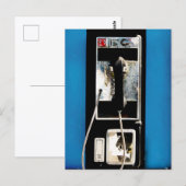 Alte Münzfernsprecher Postkarte (Vorne/Hinten)