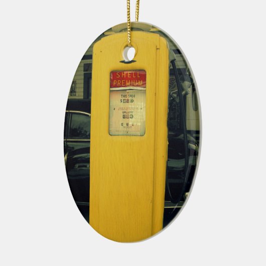 Alte Muschel-Pumpe Keramikornament (Links)