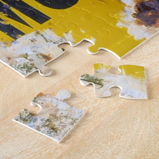 Alte Muschel Vintages Emailzeichen. Puzzle (Seite)