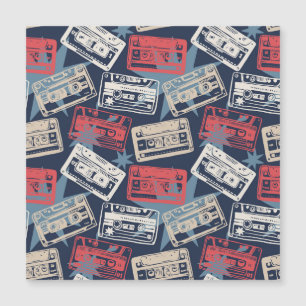 Alte Musik-Kassetten Nahtloser Vintage-Stil Magnetkarte