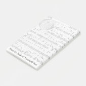 Alte Musik Post-it Klebezettel (angewinkelt)