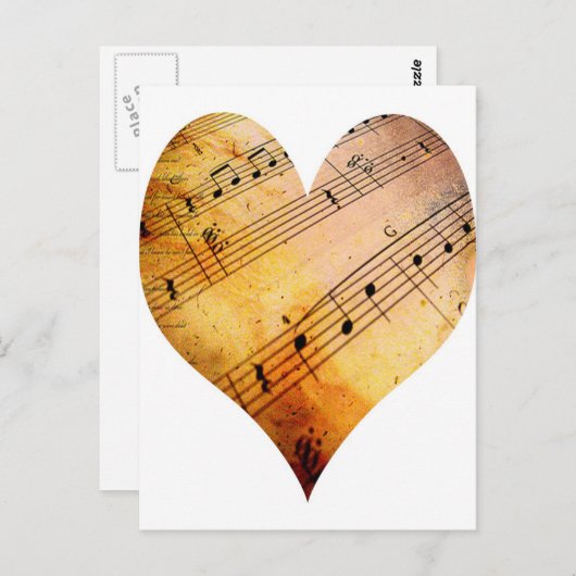 alte Musik Postkarte (Vorne/Hinten)