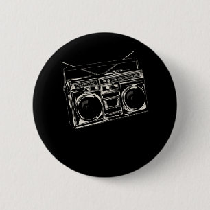 Alte Musik Radio Vintage Hip Hop Bass Button