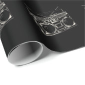 Alte Musik Vintag Hip Hop Bass Geschenkpapier (Rolleneckpunkt)