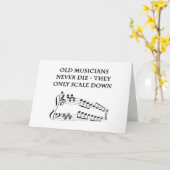 "Alte Musiker die nie Geburtstagskarte" Karte (Gelbe Blume)