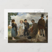 Alte Musikerin Edouard Manet Postkarte (Vorne/Hinten)
