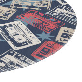 Alte Musikkassetten Vintag nahtlos Schneidebrett (Ecke)