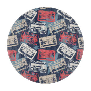 Alte Musikkassetten Vintag nahtlos Schneidebrett