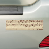 Alte Musiknoten - Bach-Musikblatt Autoaufkleber (Auf Auto)