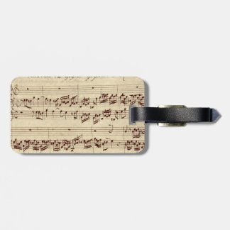 Alte Musiknoten - Bach-Musikblatt Gepäckanhänger