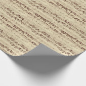 Alte Musiknoten - Bach-Musikblatt Geschenkpapier (Ecke)