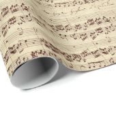 Alte Musiknoten - Bach-Musikblatt Geschenkpapier (Rolleneckpunkt)