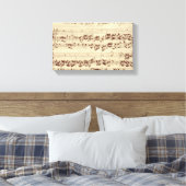 Alte Musiknoten - Bach-Musikblatt Leinwanddruck (Insitu (Schlafzimmer))