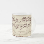 Alte Musiknoten - Bach-Musikblatt Mattglastasse (VorderseiteRechts)