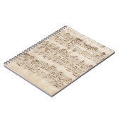 Alte Musiknoten - Bach-Musikblatt Notizblock (Linke Seite)