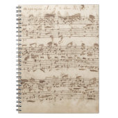 Alte Musiknoten - Bach-Musikblatt Notizblock (Vorderseite)