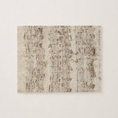 Alte Musiknoten - Bach-Musikblatt Puzzle (Horizontal)