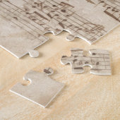 Alte Musiknoten - Bach-Musikblatt Puzzle (Seite)