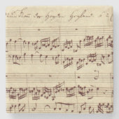 Alte Musiknoten - Bach-Musikblatt Steinuntersetzer (Vorderseite)