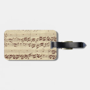 Alte Musiknoten - Bach Notenblatt Gepäckanhänger