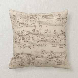Alte Musiknoten - Bach Notenblatt Kissen