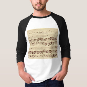 Alte Musiknoten - Bach Notenblatt T-Shirt