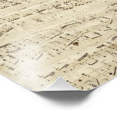 Alte Musiknoten - Chopin-Musikblatt Fotodruck (Ecke)