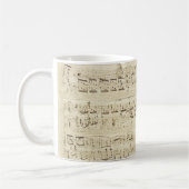 Alte Musiknoten - Chopin-Musikblatt Kaffeetasse (Links)