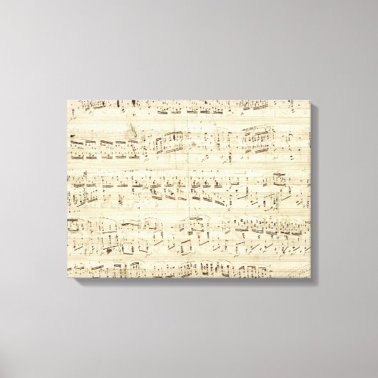 Alte Musiknoten - Chopin-Musikblatt Leinwanddruck (Vorderseite)